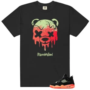 Drippy Bear Shirt to Match Air Jordan 4 Retro GS Infrared 23 - Air Jordan 4 Retro GS Infrared 23 matching shirt