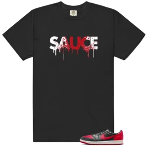 Sauce Shirt to Match Air Jordan 1 Low OG Banned - LitGoat