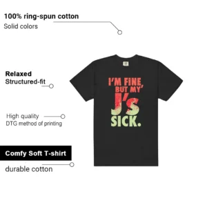 Sick J's Shirt to Match Air Jordan 4 Retro GS Infrared 23 features - material, print quality, and sizing details