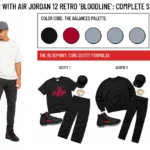 Air Jordan 12 Retro 'Bloodline' - header image with outfit formulas and material details
