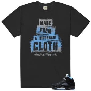 Built Different Shirt to Match Air Jordan 5 Retro Black Carolina - 2026 - LitGoat