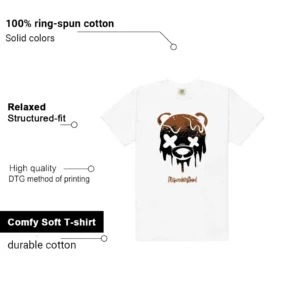 Drippy Bear Shirt to Match Air Jordan 1 High OG Love The Game features - material, print quality, and sizing details