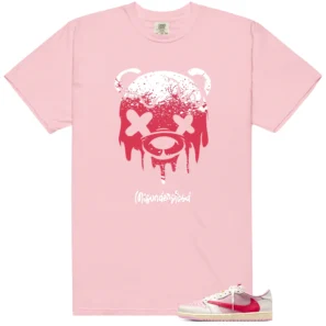Drippy Bear Shirt to Match Travis 1 Low OG Sail Shy Pink and Tropical Pink - LitGoat