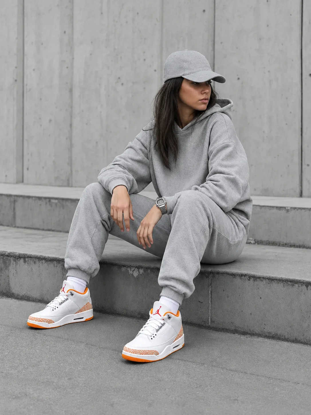 Model wearing Cement Archive outfit