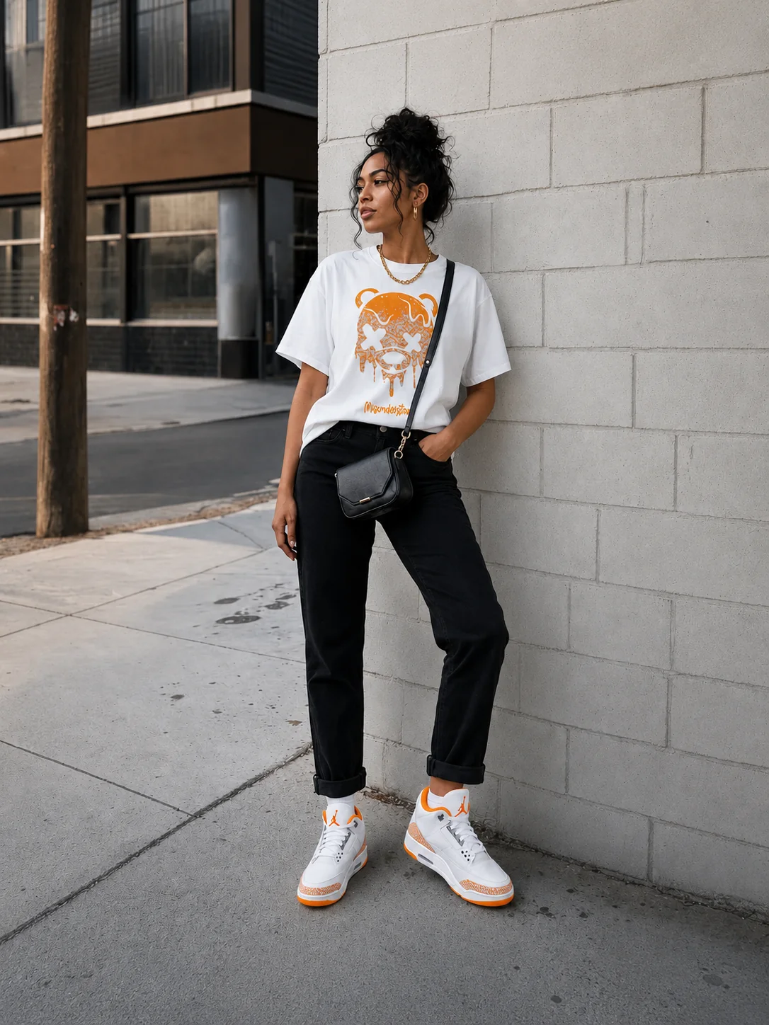 Model wearing Misunderstood Match outfit