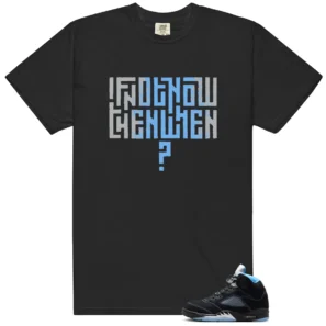 Motivational Shirt to Match Air Jordan 5 Retro Black Carolina - 2026 - LitGoat