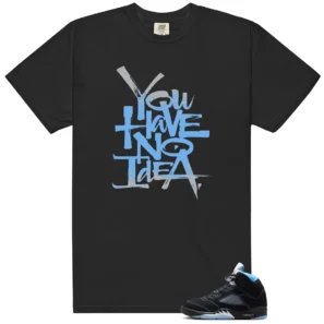 No Idea Shirt to Match Air Jordan 5 Retro Black Carolina - 2026 - LitGoat
