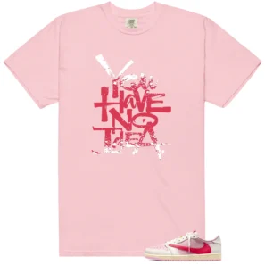 No Idea Shirt to Match Travis 1 Low OG Sail Shy Pink and Tropical Pink - LitGoat