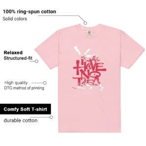No Idea Shirt to Match Travis 1 Low OG Sail Shy Pink and Tropical Pink features - material, print quality, and sizing details