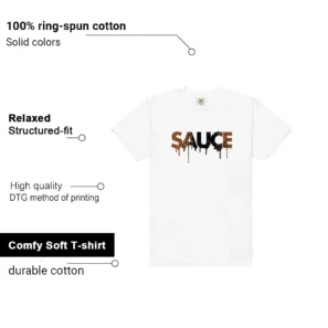 Sauce Shirt to Match Air Jordan 1 High OG Love The Game features - material, print quality, and sizing details