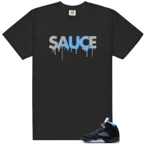 Sauce Shirt to Match Air Jordan 5 Retro Black Carolina - 2026 - LitGoat