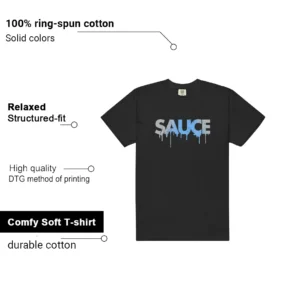 Sauce Shirt to Match Air Jordan 5 Retro Black Carolina - 2026 features - material, print quality, and sizing details