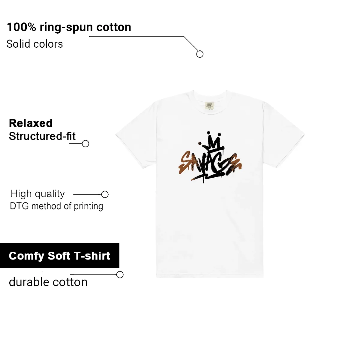 Savage Shirt to Match Air Jordan 1 High OG Love The Game features - material, print quality, and sizing details