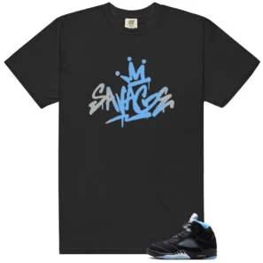 Savage Shirt to Match Air Jordan 5 Retro Black Carolina - 2026 - LitGoat