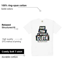 Built Different Shirt to Match Air Jordan 7 Retro Miro features - material, print quality, and sizing details