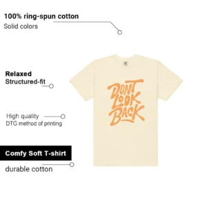 Dont Look Back Shirt to Match Air Jordan 4 Retro Birds Of Paradise features - material, print quality, and sizing details