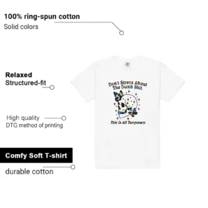 Don't Stress Shirt to Match Air Jordan 7 Retro Miro features - material, print quality, and sizing details