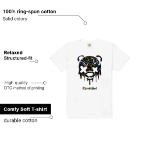 Drippy Bear Shirt to Match Air Jordan 7 Retro Miro features - material, print quality, and sizing details