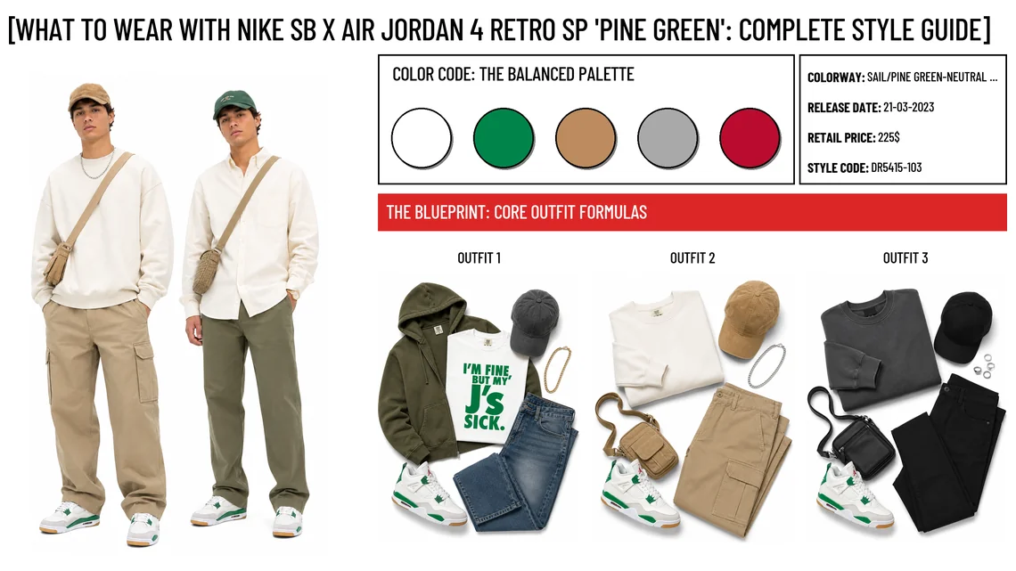 What to Wear With Nike SB x Air Jordan 4 Retro SP 'Pine Green'