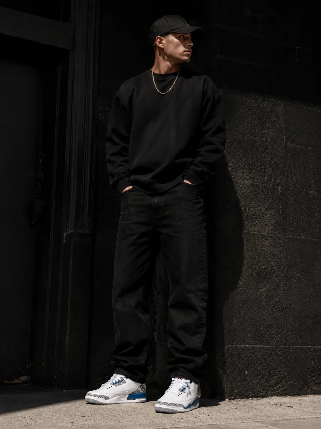 Model wearing 88 Negative outfit
