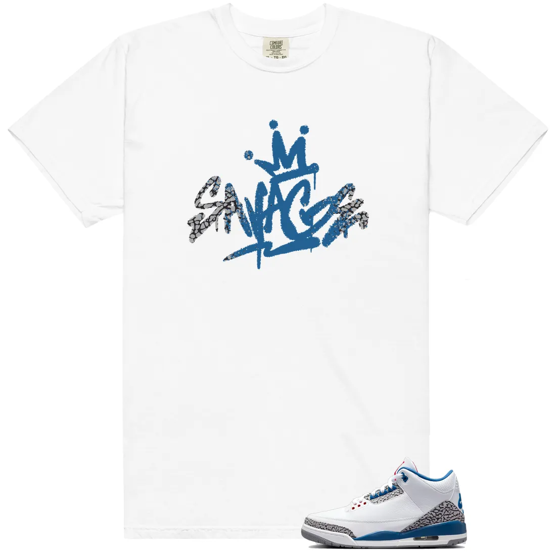 Savage Shirt to Match Air Jordan 3 OG True Blue - 2026 - LitGoat
