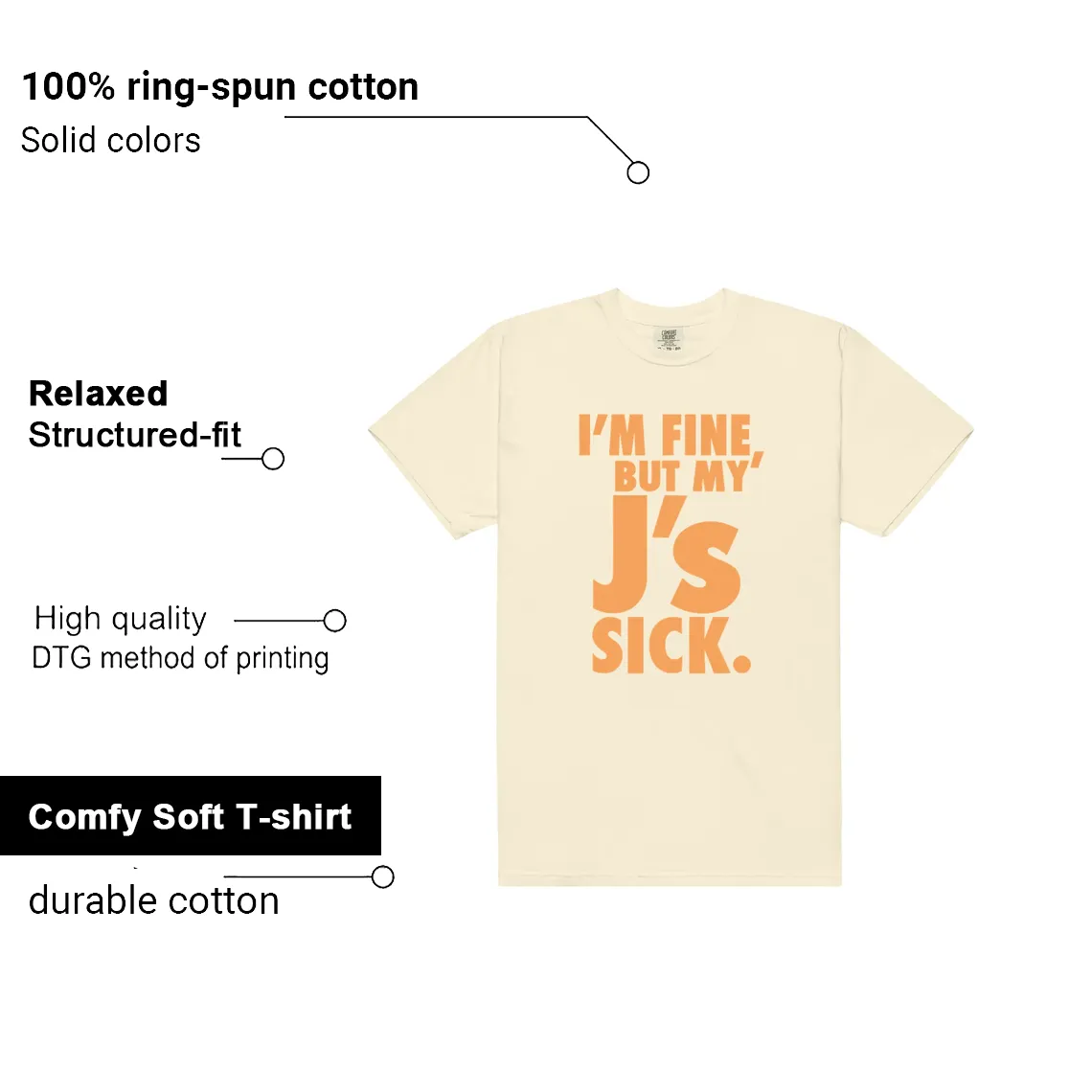 Sick J's Shirt to Match Air Jordan 4 Retro Birds Of Paradise features - material, print quality, and sizing details